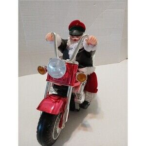 W.M.G. Holiday  Animated Christmas Biker Santa Works Needs Batteries Not Include